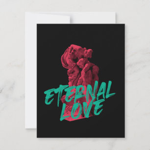 Vibrant, urban, trendy graphic design Eternal Love Note Card