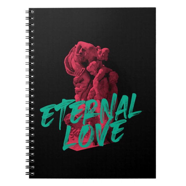 Vibrant, urban, trendy graphic design Eternal Love Notebook (Front)