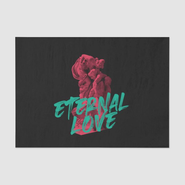 Vibrant, urban, trendy graphic design Eternal Love Tissue Paper (Front)