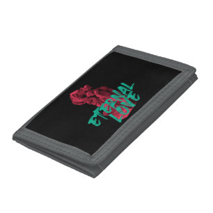 Vibrant, urban, trendy graphic design Eternal Love Trifold Wallet