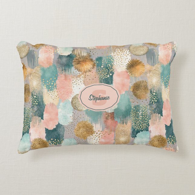 Vibrant Vertical Brushstroke Pattern (2) Accent Pillow (Front)