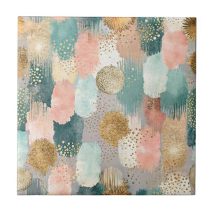 Vibrant Vertical Brushstroke Pattern (2) Ceramic Tile