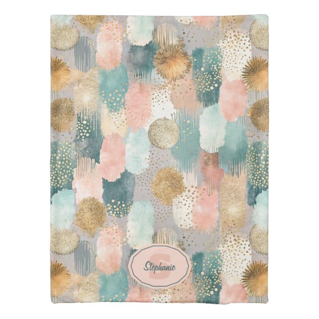 Vibrant Vertical Brushstroke Pattern (2) Duvet Cover (Back)