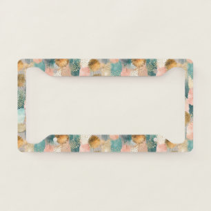 Vibrant Vertical Brushstroke Pattern (2) License Plate Frame