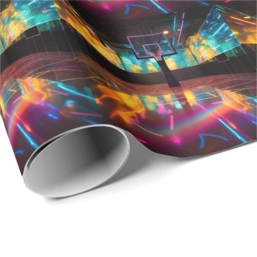 Vibrant Victory Basketball  Wrapping Paper