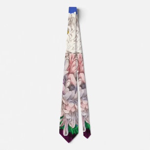 Vibrant Vintage Botanical Wildflower Bouquet Neck Tie