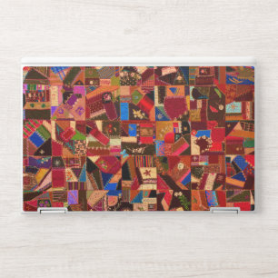 Vibrant Vintage Crazy Quilt HP Laptop Skin