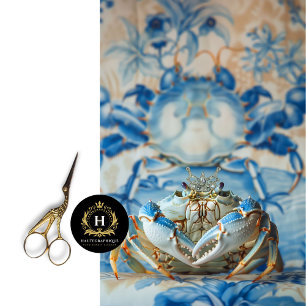 Vibrant Vintage Floral King Crab Decoupage Tissue Paper