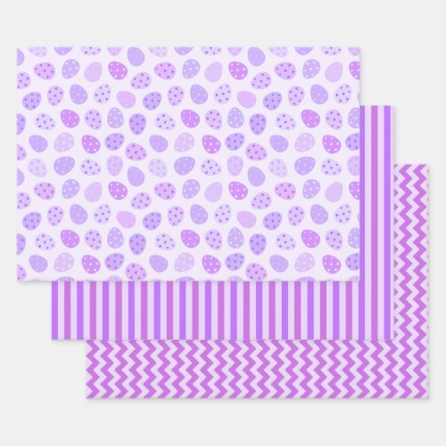 Vibrant Violet Easter Wrapping Paper Sheets
