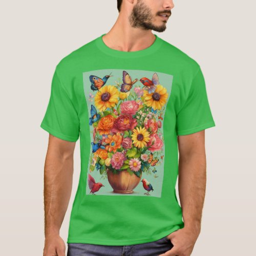 Vibrant Vitamin Bouquet T_Shirt Design