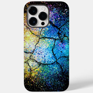 Vibrant Vivid Colors Splash Cracked iPhone Case
