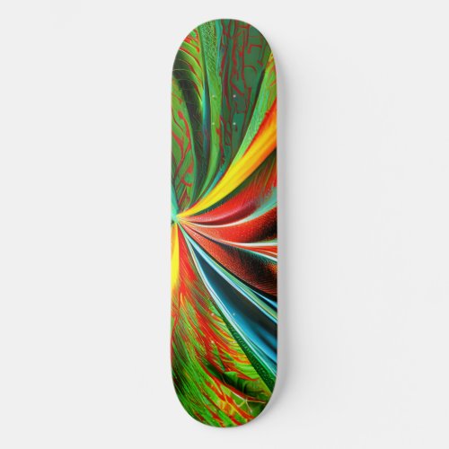 Vibrant Vortex Experience Colorful Bliss Skateboard