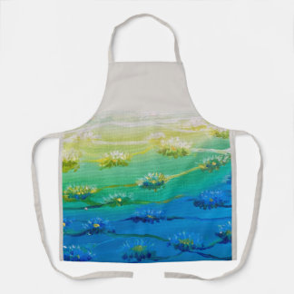 Vibrant Water Flower Apron