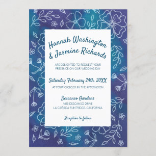 Vibrant Watercolor and Floral Invites