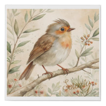 Vibrant Watercolor Bird Canvas Wall Art