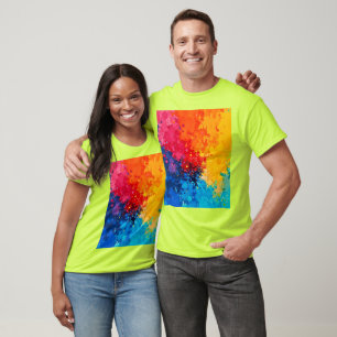Vibrant Watercolor Chaos Art T-Shirt