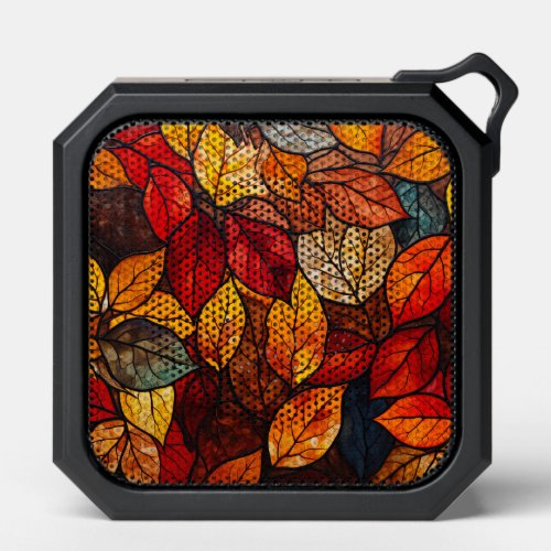 Vibrant Watercolor Fall Leaves Bluetooth Speaker