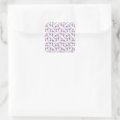 Vibrant Watercolor Floral Pattern Wildflowers Square Sticker | Zazzle