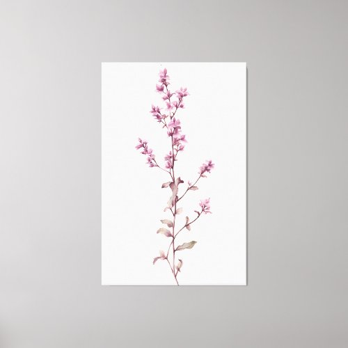 Vibrant Watercolor Thyme Sprig Masterpiece Canvas Print