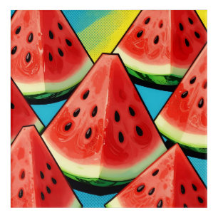 Vibrant Watermelon Slices Pop Art
