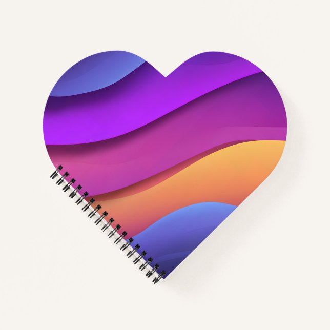 Vibrant Wave Gradient Notebook (Front)