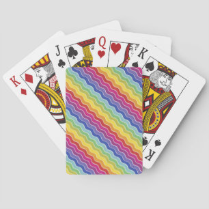 Vibrant Waves of Color Poker Cards
