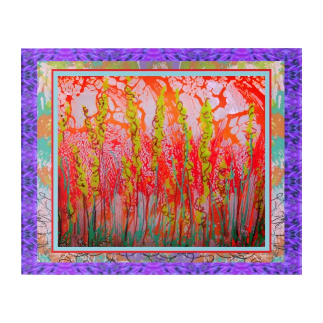 Vibrant Weeds Acrylic Wall Art (Front)