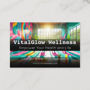 Vibrant Wellness Business Card Energize Your Brand