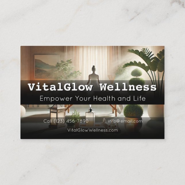Vibrant Wellness Business Card Energize Your Brand (Back)