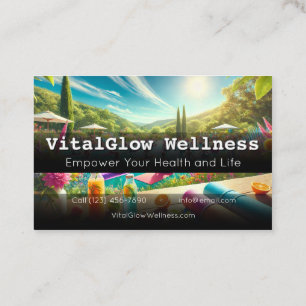 Vibrant Wellness Business Card Energize Your Brand