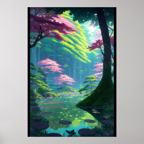 Vibrant Wetland Wonders Poster