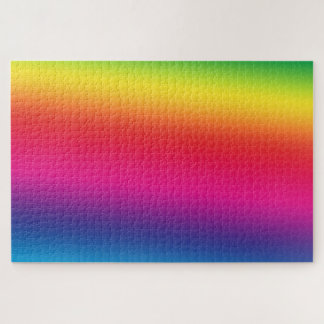 Vibrant Wide Tilt Rainbow Gradient Spectrum Jigsaw Puzzle