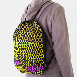 "Vibrant Wilderness" Colourful Abstract Print Drawstring Bag