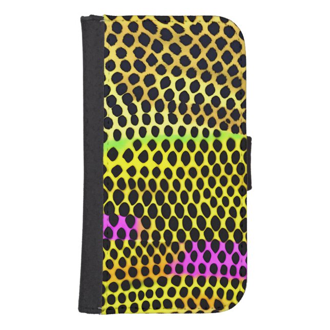 "Vibrant Wilderness" Colourful Abstract Print Samsung Galaxy Wallet Case (Front)