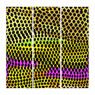 "Vibrant Wilderness" Colourful Abstract Print Triptych