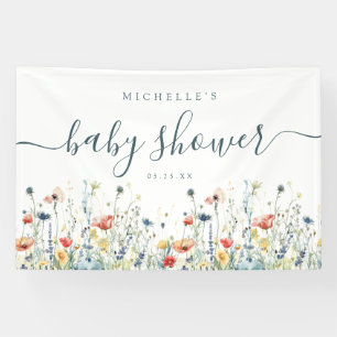 Vibrant Wildflower Baby Shower Banner