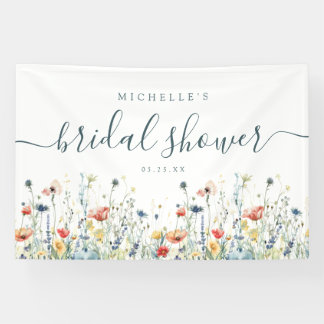 Vibrant Wildflower Bridal Shower Banner
