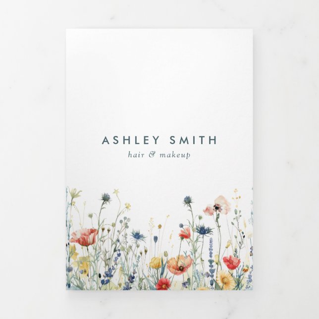 Vibrant Wildflower Brochure Tri-Fold Program (Cover)