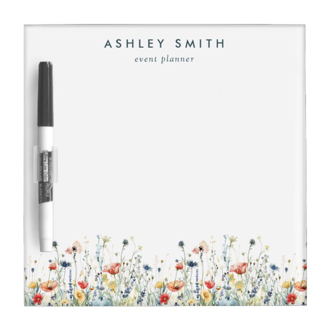 Vibrant Wildflower Dry Erase Board (Front)
