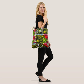 Vibrant Wildflower Garden Photo Grid Tote Bag