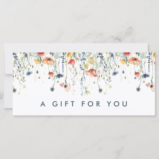 Vibrant Wildflower Gift Certificate (Front)