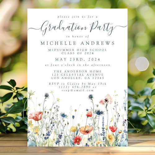 Vibrant Wildflower Graduation