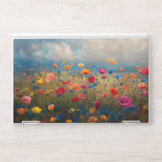 Vibrant Wildflower Impressionist HP Laptop Skin