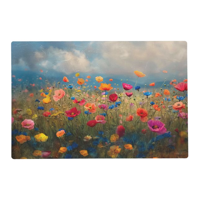 Vibrant Wildflower Impressionist Placemat (Front)