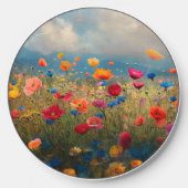 Vibrant Wildflower Impressionist Wireless Charger (Front)