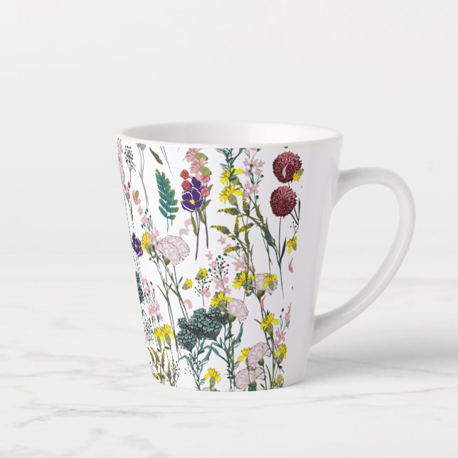 Vibrant Wildflower  Latte Mug (Right)