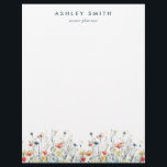 Vibrant Wildflower Letterhead<br><div class="desc">This design features a border of vibrant wildflowers in shades of red,  yellow,  green,  teal,  and blue. Personalize with your name and business information.</div>