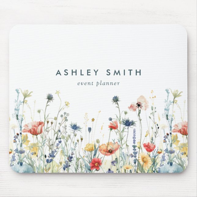 Vibrant Wildflower Mouse Pad (Front)