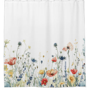 Vibrant Wildflower Shower Curtain