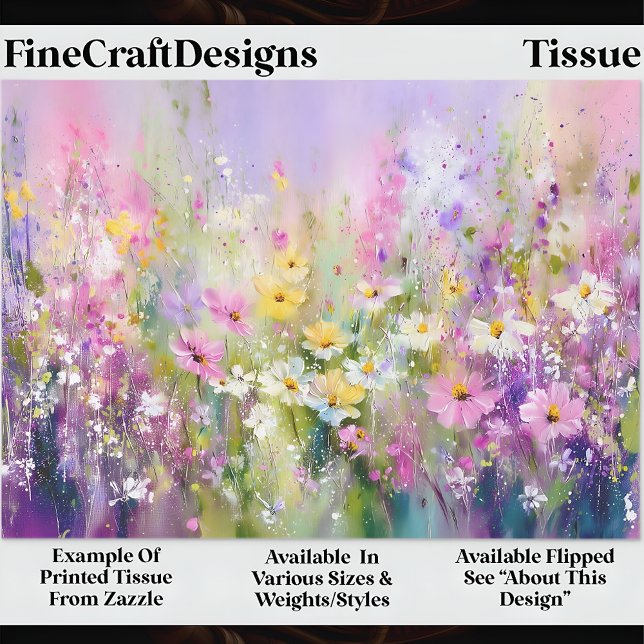 Vibrant Wildflower Spring Meadow DZ6R Decoupage  Tissue Paper (Creator Uploaded)